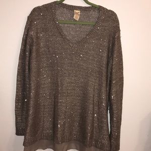 Gold sequin sweater